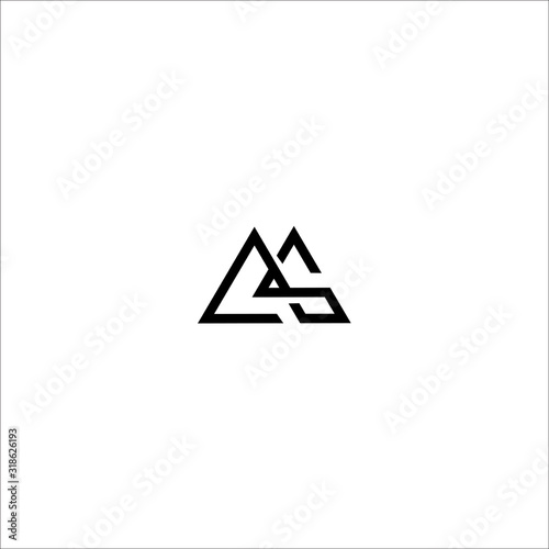 Free Download AS SA Logo Letter design Template - GFXLoad