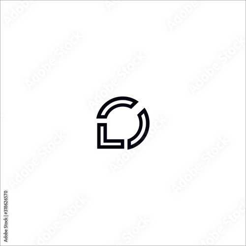  LC L C Logo Letter design Vector