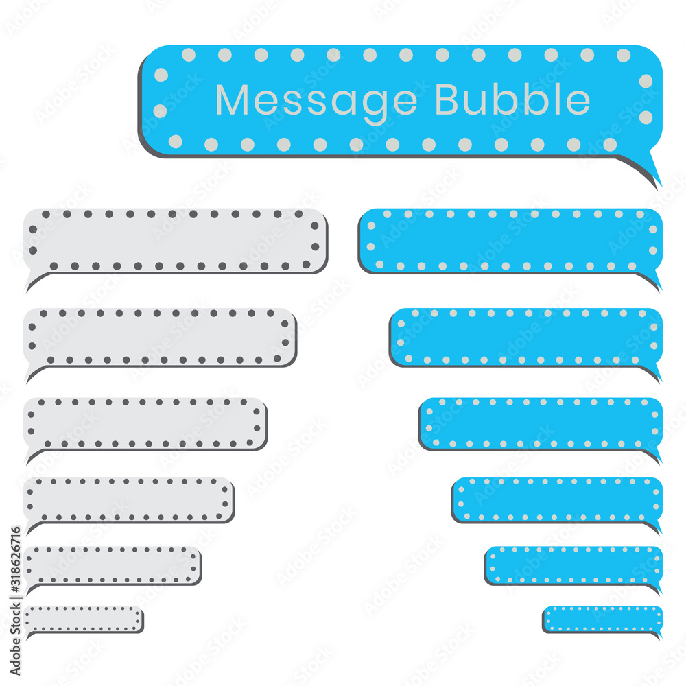 Obraz premium Empty bubble message template for smartphones