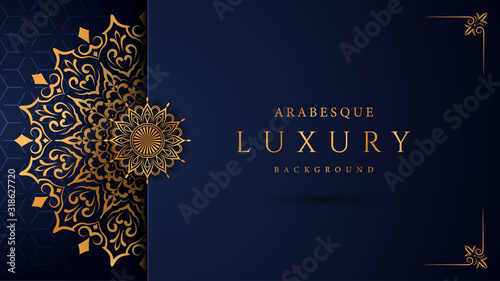 Luxury mandala background with golden arabesque pattern arabic islamic east style.decorative mandala for print, poster, cover, brochure, flyer, banner.