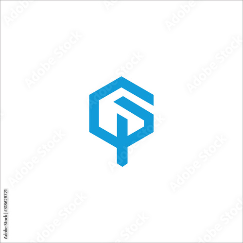 GP G P Letter Logo Design Vector
