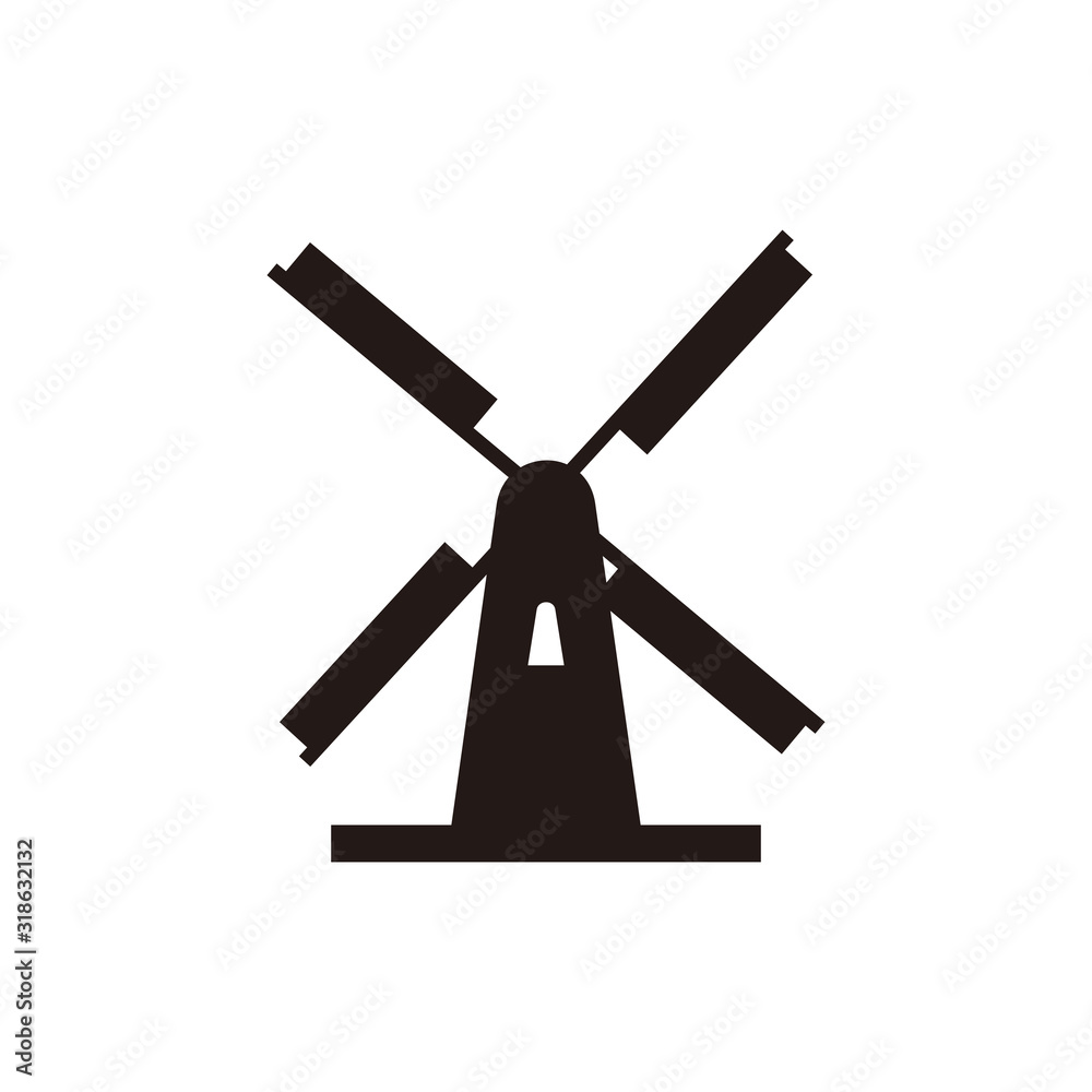 Windmills vector icon illustration symbol Windmills vector icon illustration symbol