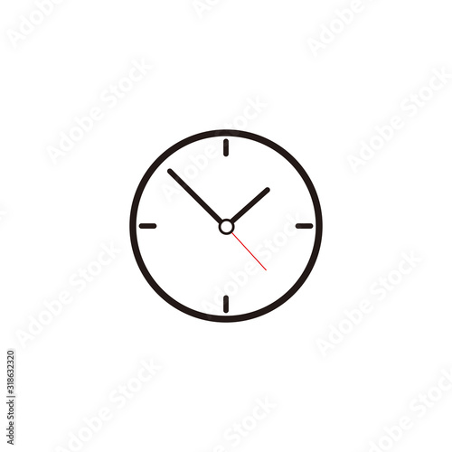 Fototapeta Naklejka Na Ścianę i Meble -  Clock vector icon illustration sign