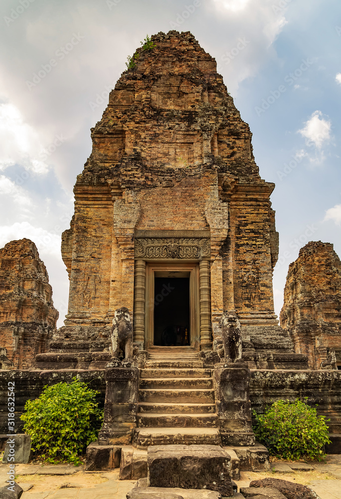 ancient temple complex in Cambodian jungle. ancient temple complex in Cambodian jungle.