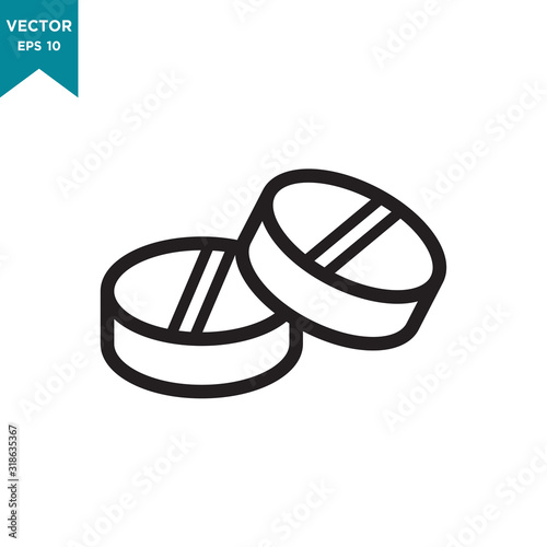 capsule vector icon in trendy flat style. medicine icon