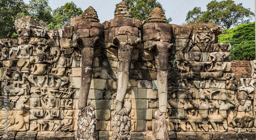 Fototapeta premium Angkor wat landmark Siem Reap Cambodia Kampuchea