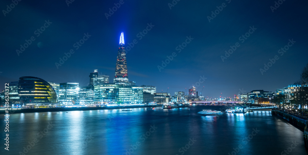 London night scape with the Shard