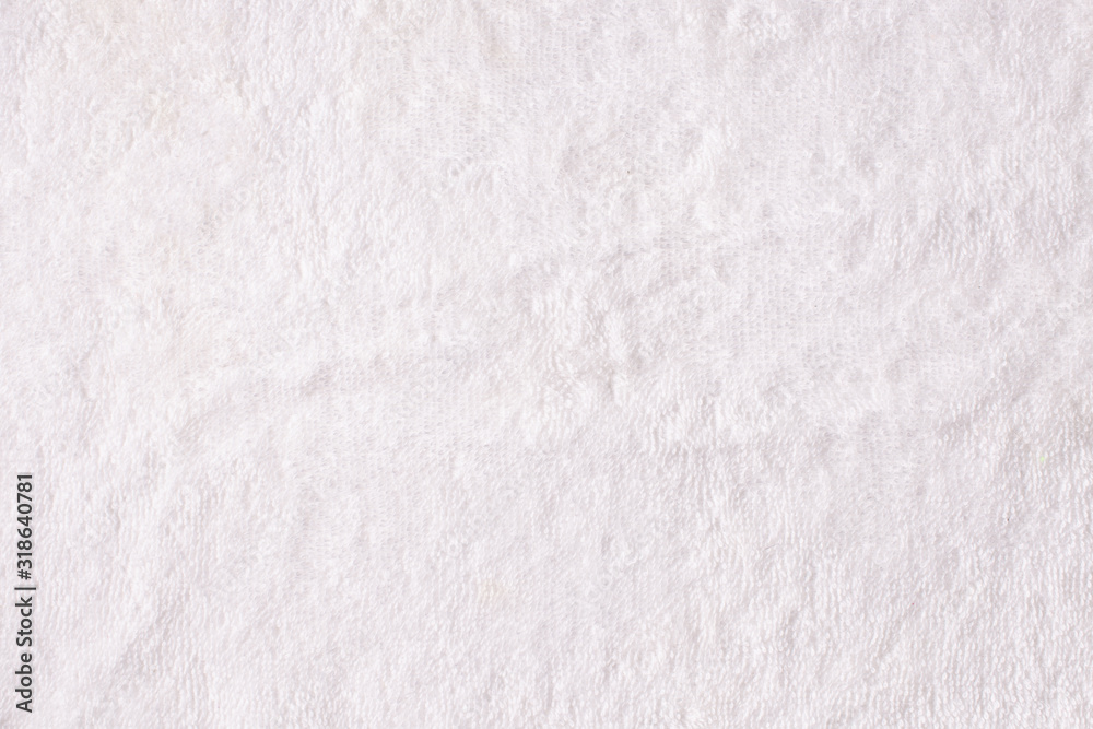 Texture of terry white towel close-up Texture of terry white towel close-up