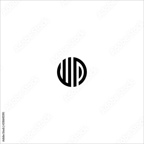 WP W P Letter Logo Design Vector