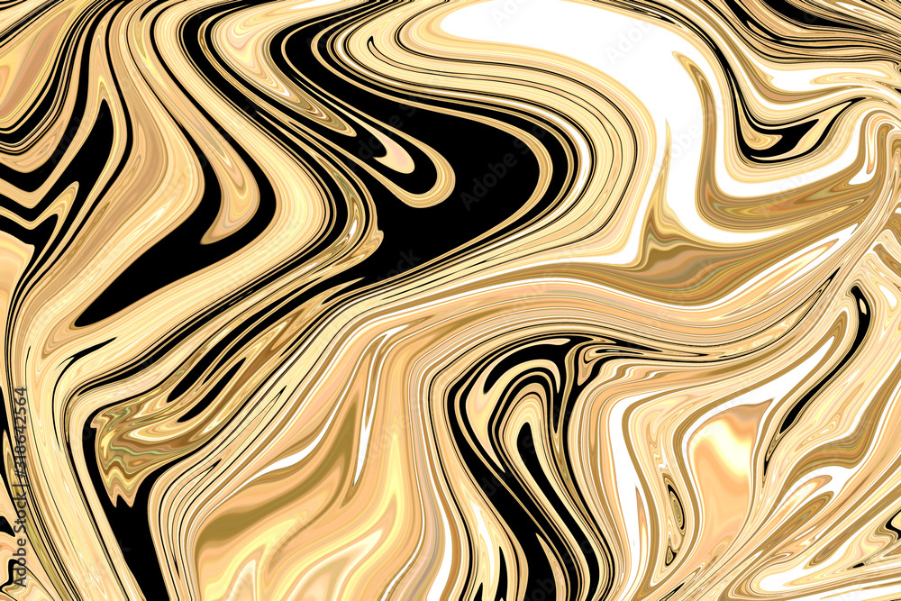 unique digital fluid art technique background in black and golden colors unique digital fluid art technique background in black and golden colors
