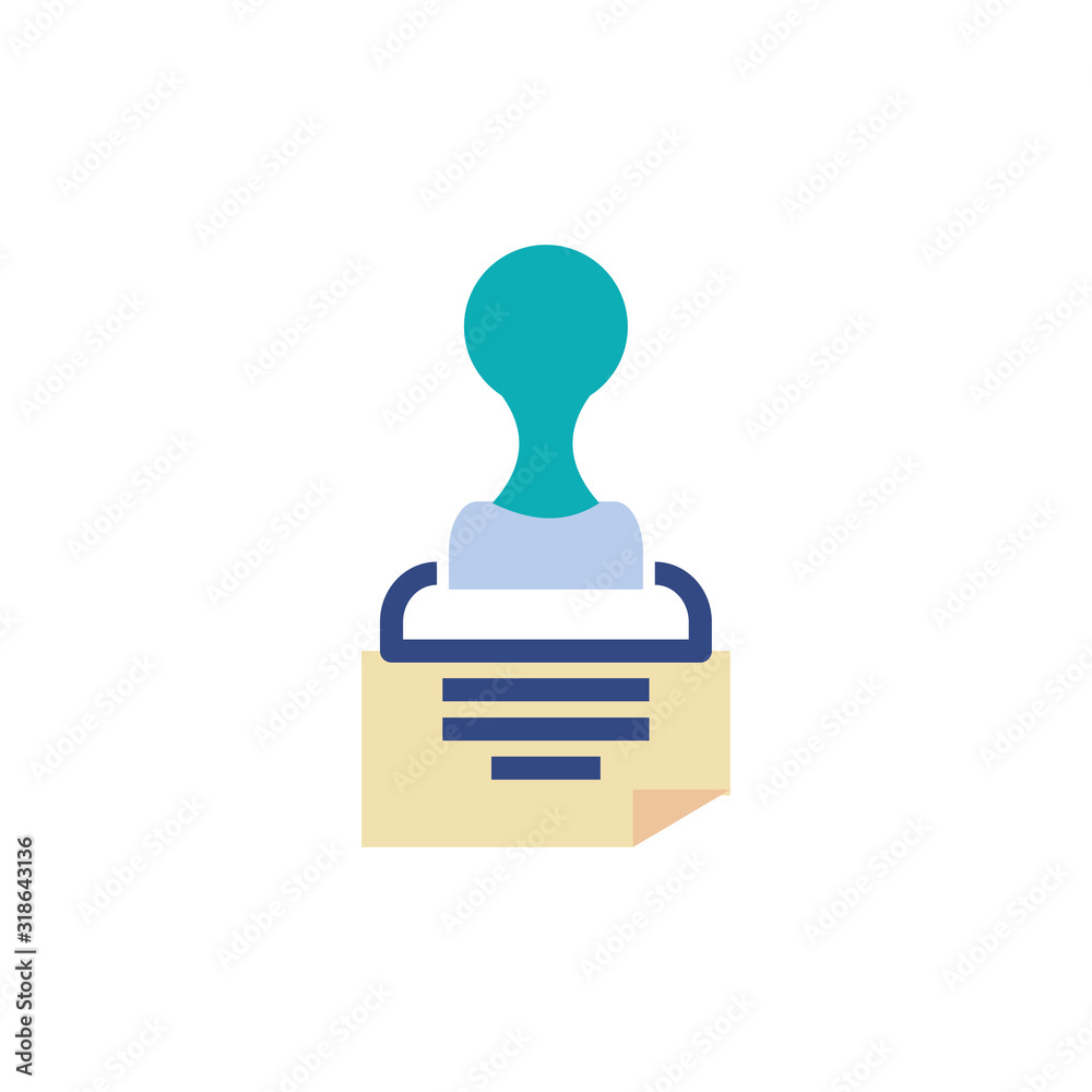 Isolated data document and seal vector design Isolated data document and seal vector design