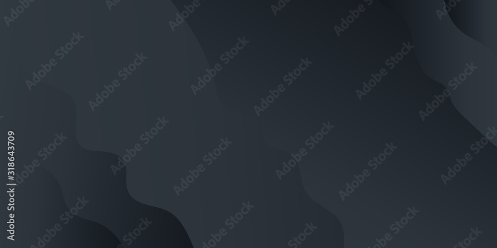 Fototapeta Abstract background black gradient for presentation design. Modern vector Illustration with wave effect. Suit for business, corporate, institution, conference, party, festive, seminar, and talks.
