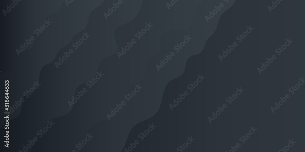 Fototapeta Abstract background black gradient for presentation design. Modern vector Illustration with wave effect. Suit for business, corporate, institution, conference, party, festive, seminar, and talks.