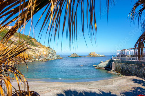 Fototapeta Naklejka Na Ścianę i Meble -  The small village of Made with unique beaches near famous resort of Agia Pelagia, Heraklion, Crete, Greece.
