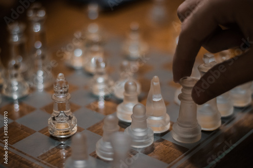 juego de ajedrez de cristal