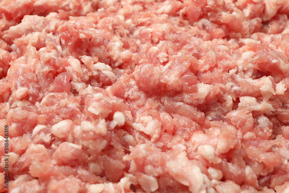 Tasty minced meat texture background, close up Tasty minced meat texture background, close up