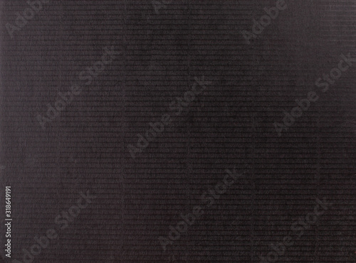 Background texture black corrugated cardboard