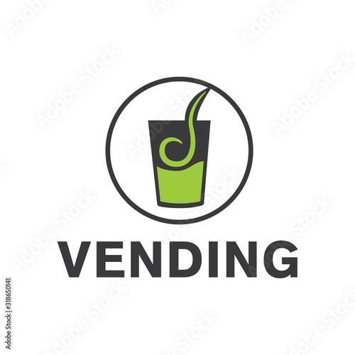 Vector logo of a vending machine with food