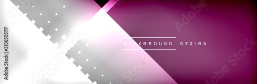 Abstract background - squares and lines composition created with lights and shadows. Technology or business digital template