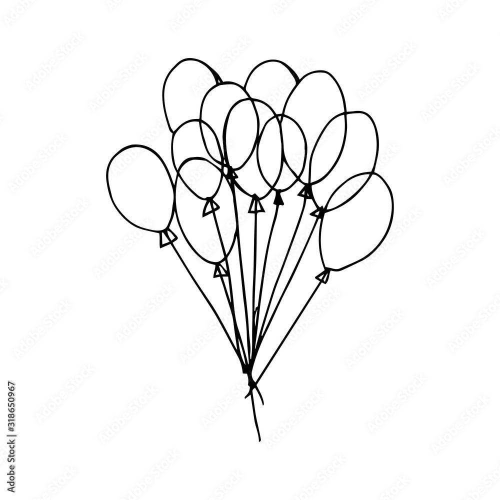 Three balloons inflatable party decoration Vector Image