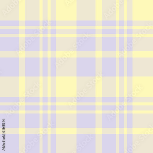Seamless pattern in gentle light violet and yellow colors for plaid, fabric, textile, clothes, tablecloth and other things. Vector image.