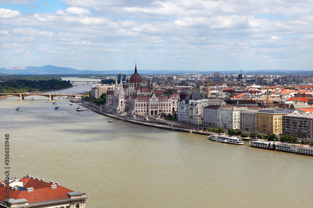 Aerial View of Budapest,Hungary. Wonderful Budapest View from Above.