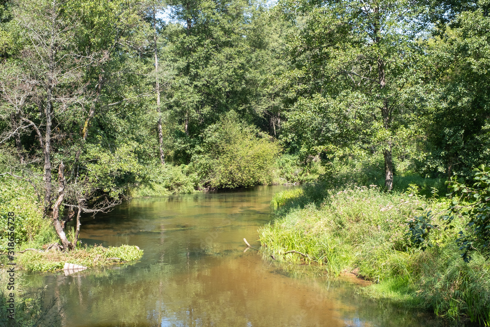 Der Fluss Ūla in Žiūrai im Nationalpark Dzūkija in Litauen Der Fluss Ūla in Žiūrai im Nationalpark Dzūkija in Litauen