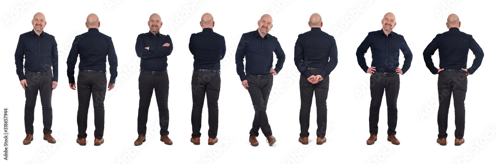 full portrait of a man standing in various poses full portrait of a man standing in various poses
