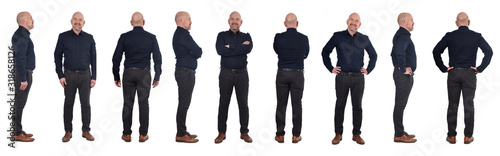 Fotografia full portrait of a man standing in various poses