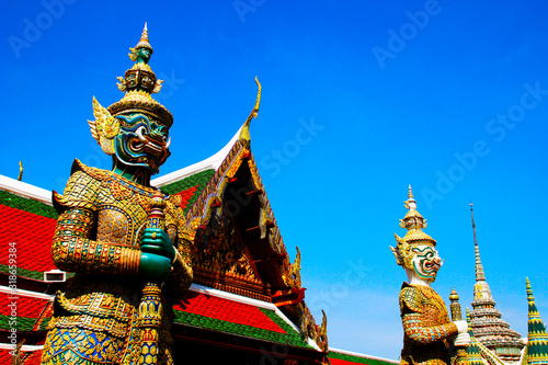 Statue at the grand palace in bangkok, Thailand