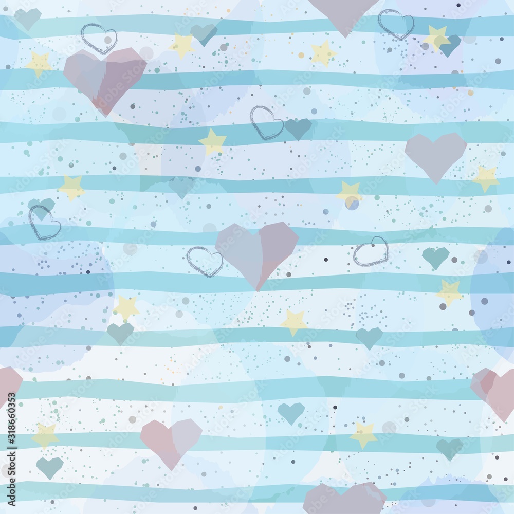 Cute Hearts Background. Seamless Pattern with hearts Cute Hearts Background. Seamless Pattern with hearts