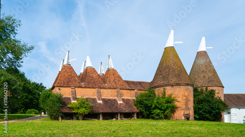 Oast houses in group.