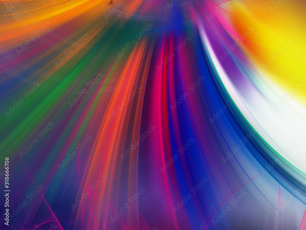 Obraz premium rainbow abstract fractal background 3d rendering illustration
