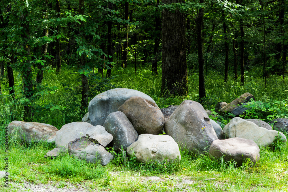 Nature background in a summer day with a lot of stones. Nature background in a summer day with a lot of stones.