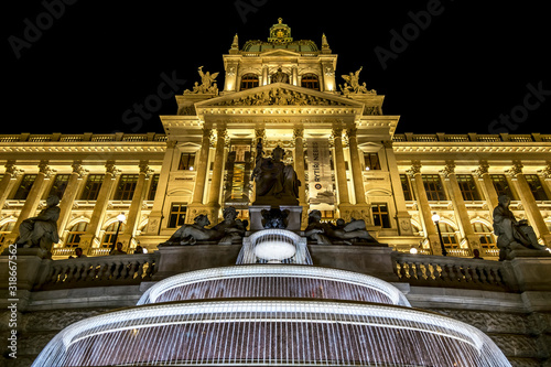 The national Museum on Wenceslas square in Prague. photo