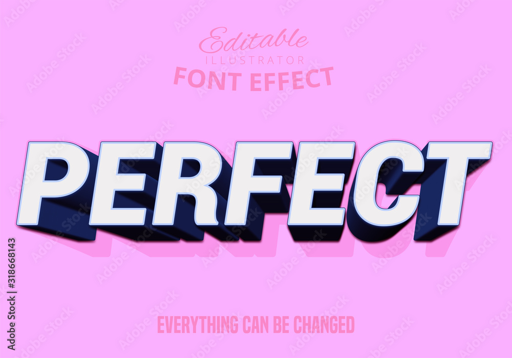 Plakat Perfect text, editable text style