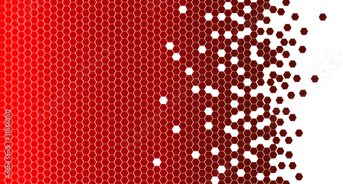 red background with dots
