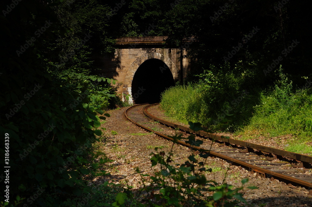 old railway tunnel in the mountains