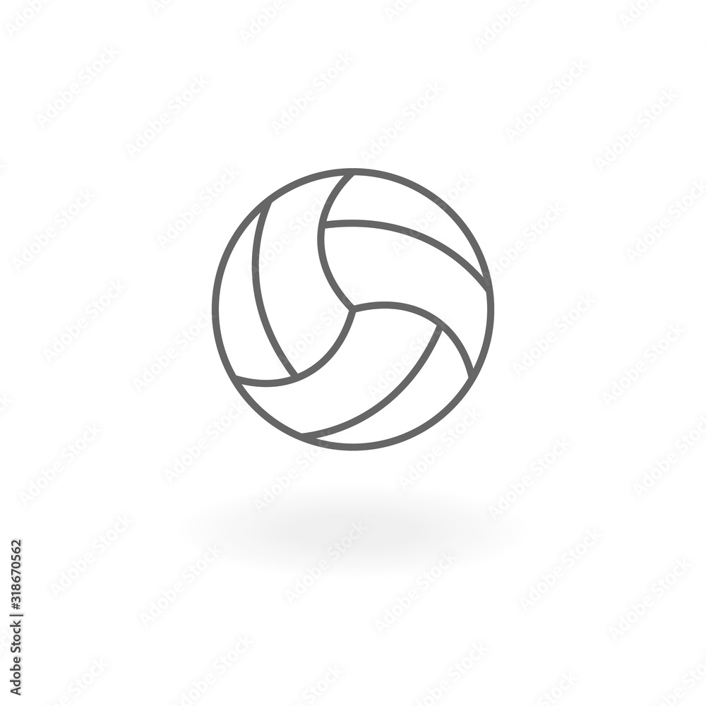 volleyball ball - vector icon