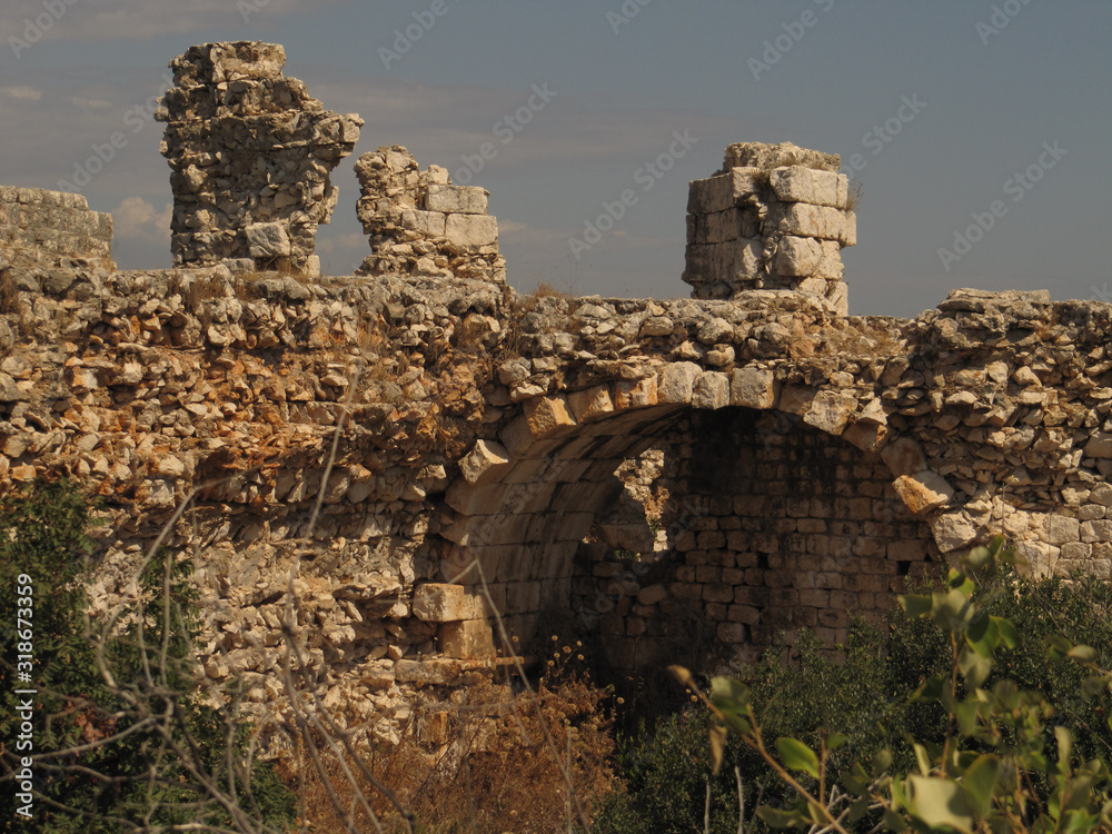 Antique ruins in the center of Tarsus, Turkey