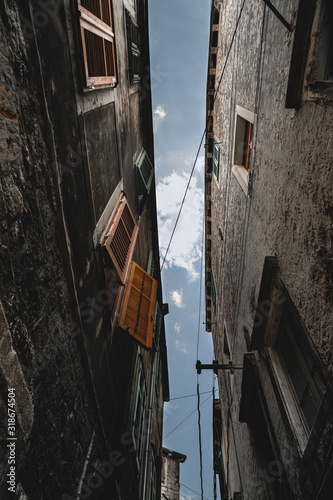 narrow street in croatia