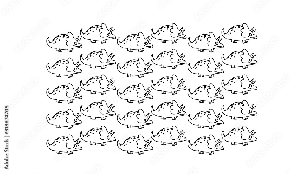 Obraz premium Triceratops pattern texture