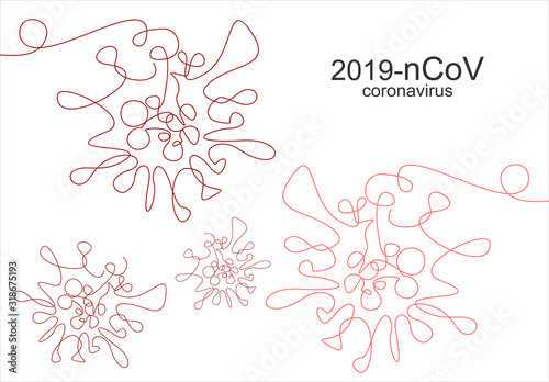 Novel coronavirus (2019-nCoV), Abstract virus strain model Novel coronavirus