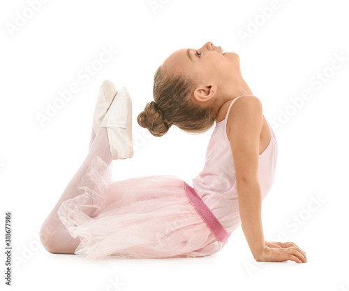 Cute little ballerina on wh...