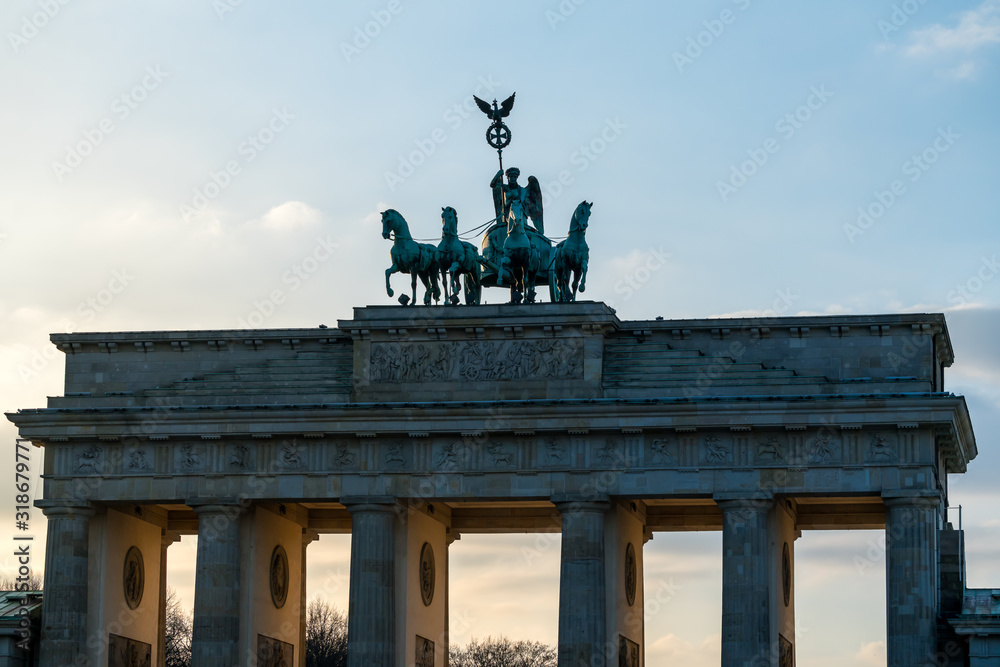 Obraz premium The Brandenburger Tor with the Quadriga in Berlin
