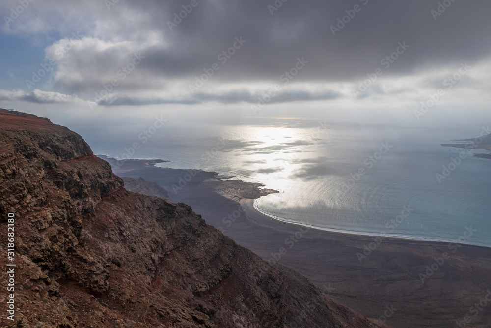 Landscape on island La Grasiosa, Canary Islands