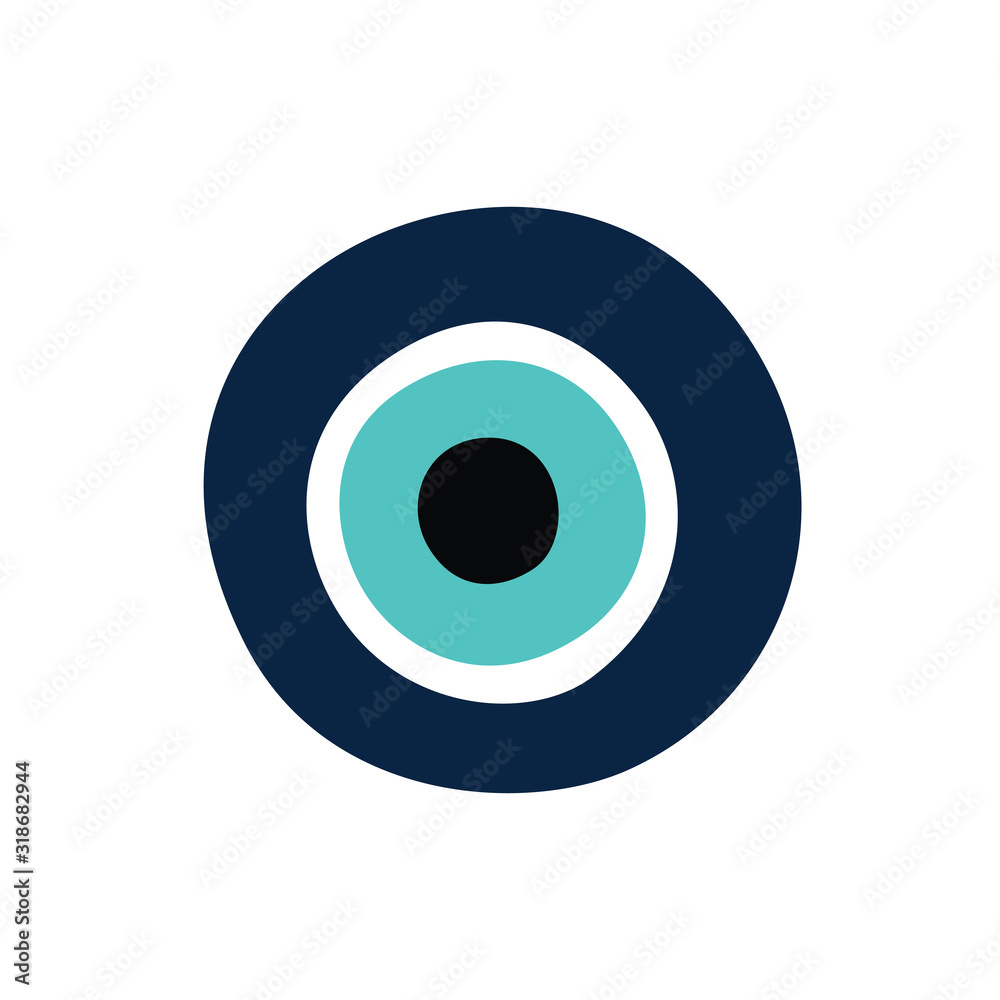 Greek evil eye, symbol of protection. Vector illustration. Greek evil eye, symbol of protection. Vector illustration.