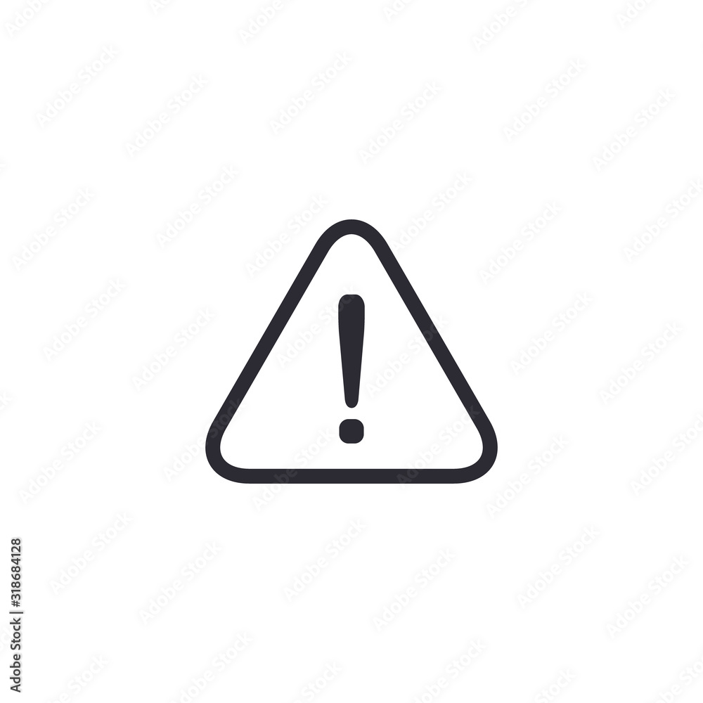 Warning Sign Exclamation mark attention icon. Vector flat symbol Warning Sign Exclamation mark attention icon. Vector flat symbol