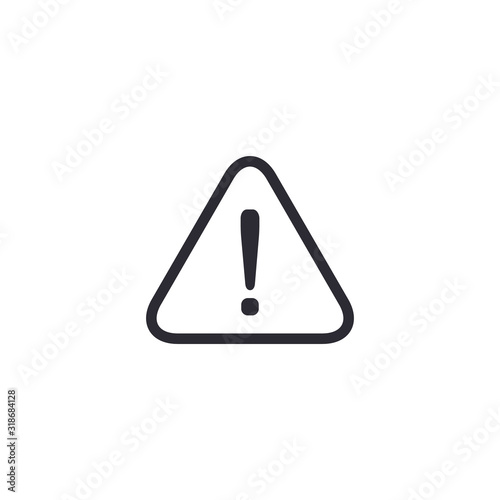 Warning Sign Exclamation mark attention icon. Vector flat symbol