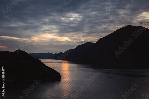 beautifull view on iseo lake